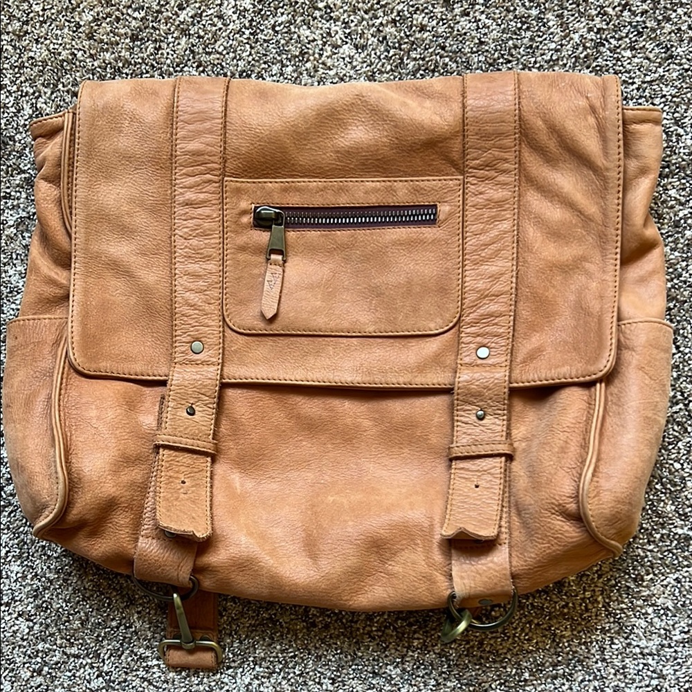 Vere Verto Suede Italian Leather Convertible Bag